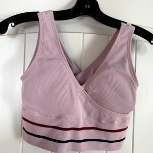 Zyia Blossom Waffle Stripe Sports Bra